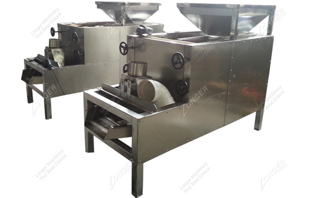 three-roller peanut peeling and half separating machine